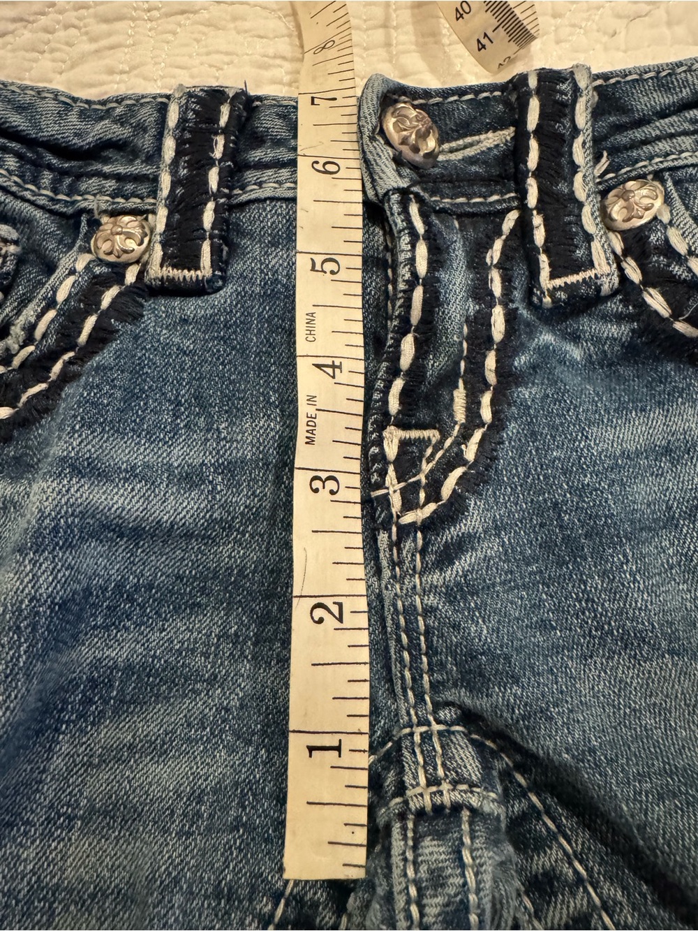 Miss Me Girls Size 10 Bootcut Jeans Rhinestone Embellished Western Y2K - Picture 14 of 14